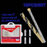 Set de 19 buc burghiuri si surubelnite EMTOP