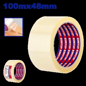 Banda adeziva transparenta 48mm 100 m EMTOP